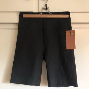 Girlfriend Collective Black Ribbed Bike Shorts